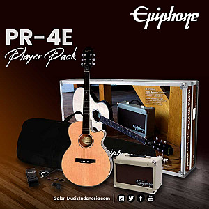 Epiphone PR4E Player Pack Acoustic Electric Guitar, Natural